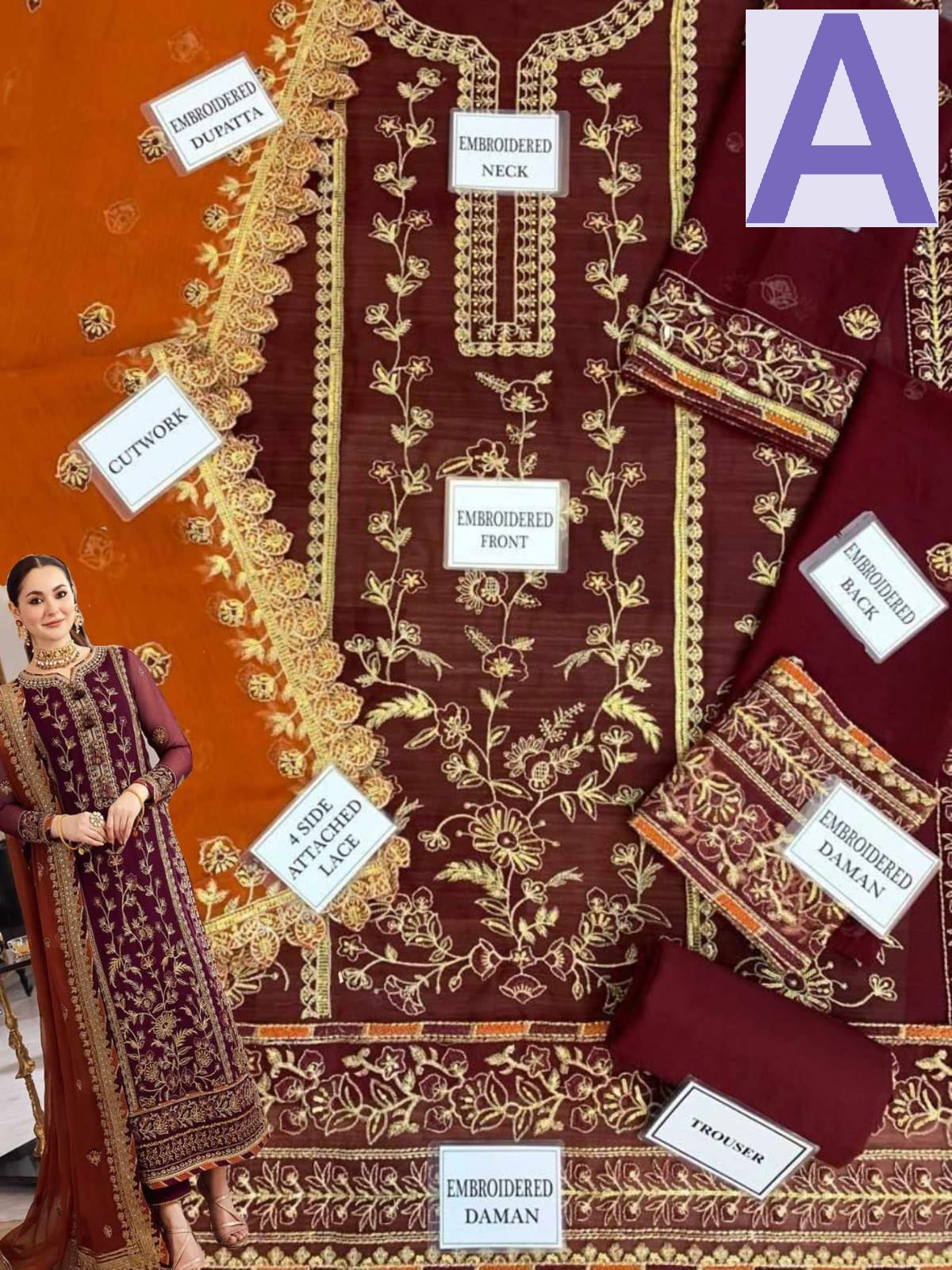 Asim Jofa Chiffon Dress